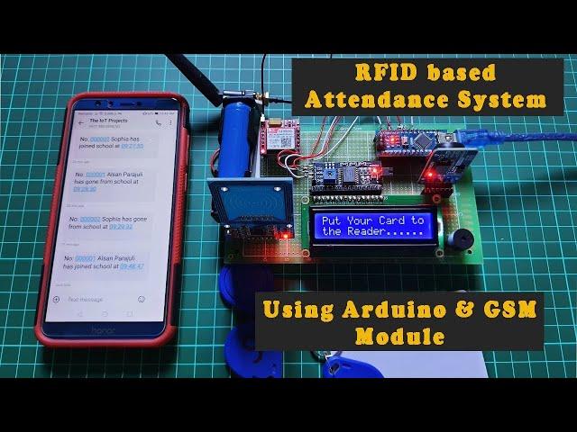 RFID-based Attendance System using Arduino and SIM800L Module with SMS Notification