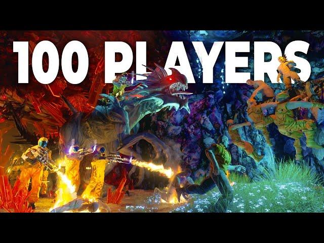 I Made 100 players Simulate Underground Civilizations in ARK