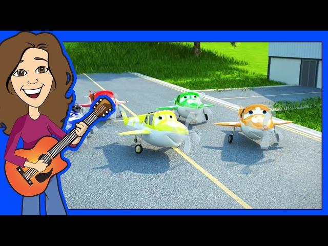 Counting song 5 Little Airplanes for children, kids, kindergarten and toddlers | Patty Shukla