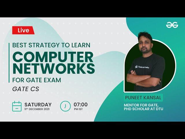 Best Strategy to learn Computer Networks for GATE exam || GATE CS