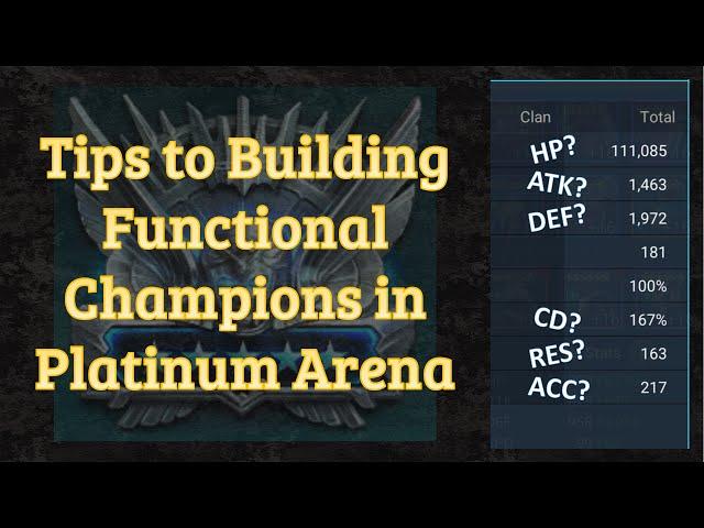 How Much ACC or RES in Platinum Arena & Tips to Building FUNCTIONAL Champions | Raid: Shadow Legends