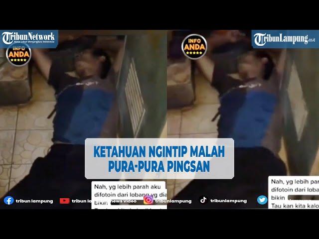 Kocak Ketahuan Ngintip Tetangganya, Pria Ini Pura-pura Pingsan @TRIBUNLAMPUNGNEWSVIDEO