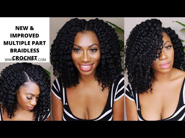 NEW & IMPROVED Multiple Parting, Vixen Braidless Crochet ft. Authentic Brazilian Twist hair