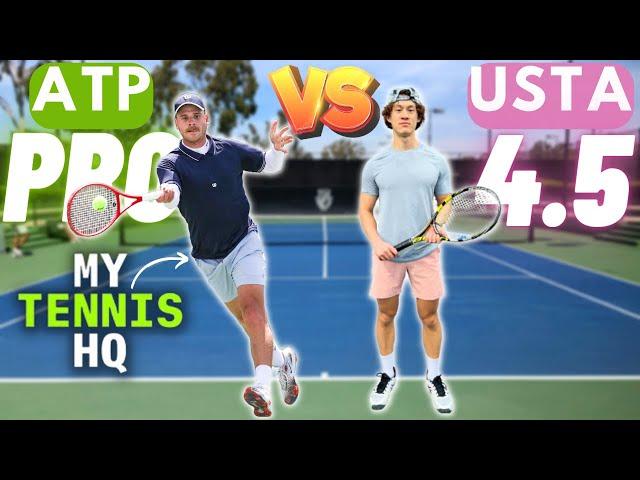 USTA 4.5 vs ATP Pro! (w/handicap) @KaruesellHQ