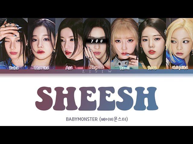 BABYMONSTER || SHEESH but you are Ahyeon (Color Coded Lyrics Karaoke)