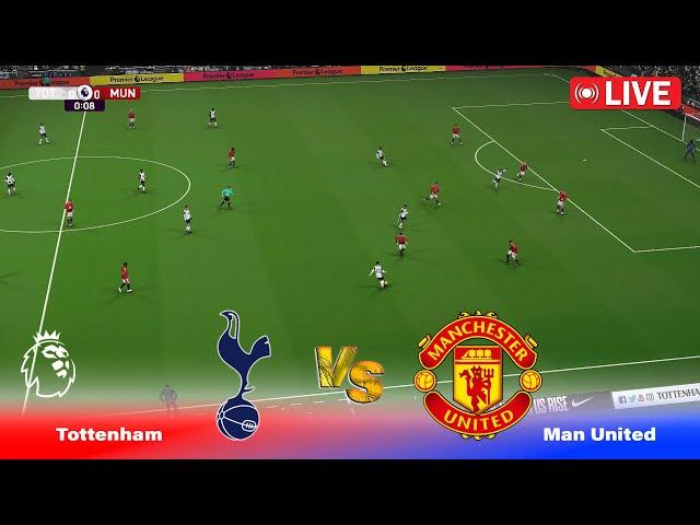 Tottenham vs Manchester United | Premier League 2024 Match | PES Game Simulation 21