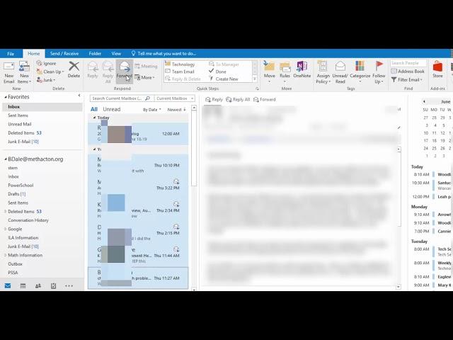 How to forward multiple emails at once in Outlook