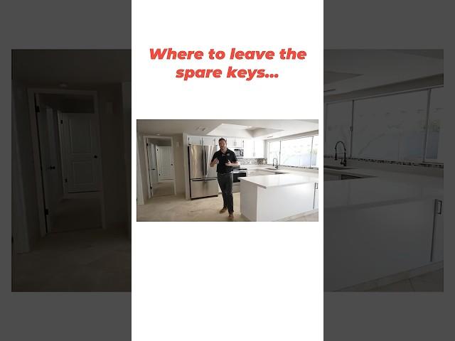 Where to leave your spare keys when selling your home.