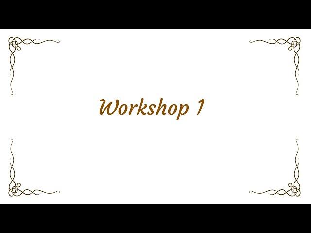 Workshop 1