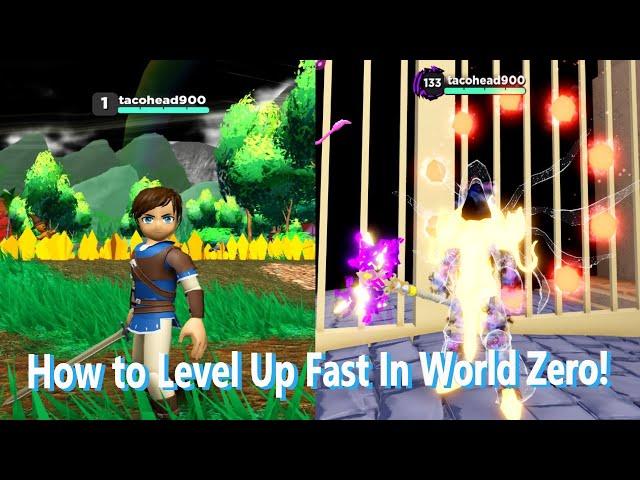 Roblox World Zero How to Level up Fast! (Gameplay/Walkthrough)