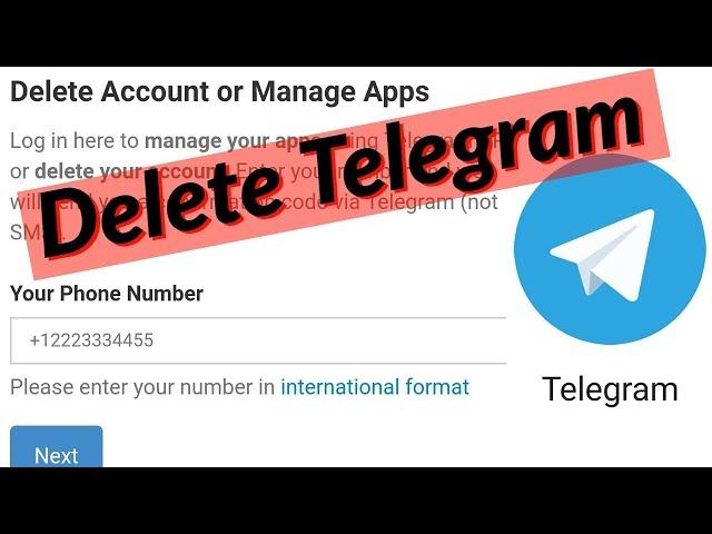 How to Delete Telegram Account on PC