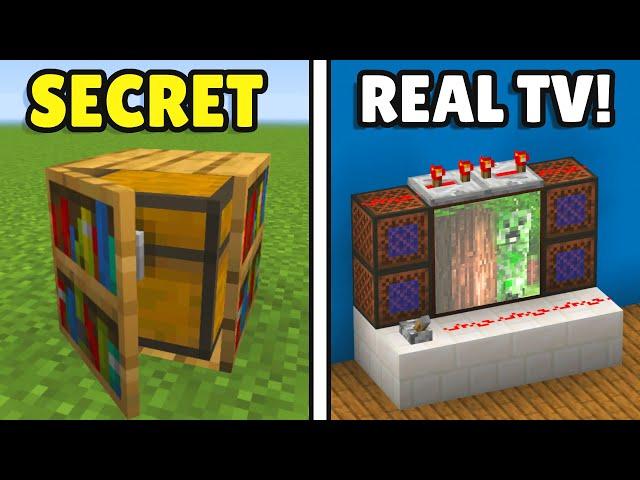 MINECRAFT: 20+ SECRET Redstone Hacks!