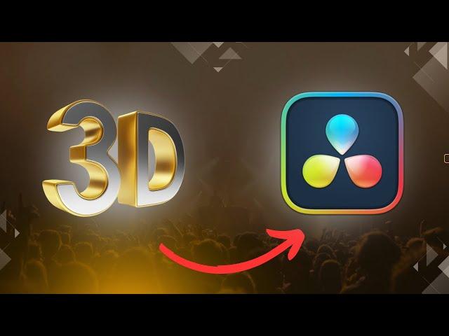 How To Make 3D TEXT In Davinci Resolve 19