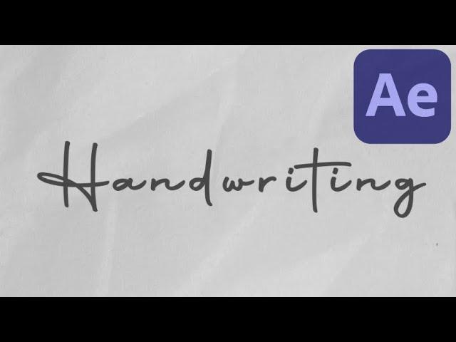 Easy Handwriting Effect Animation in After Effects 2022 | FULL Tutorial