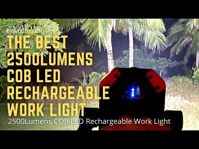 The best LED Rechargeable Work Light | 2500Lumens COB LED ~ Hokolite