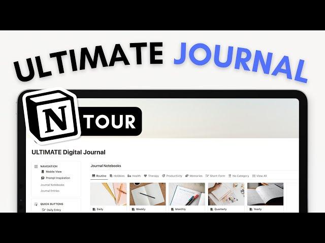 ULTIMATE Digital Journal with Notion | All-In-One Template Tour