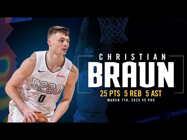 Christian Braun Full Game Highlights vs. Suns  | 3/7/25