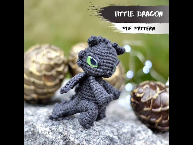 REVIEW: Crochet Dragon PATTERN | Miniature amigurumi dragon animal PDF | Toothless dragon pattern