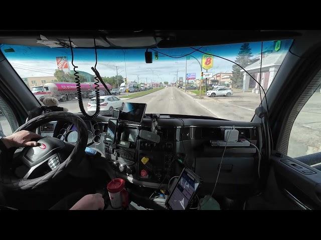 eine Mitfahrt im Truck durch Saskatoon mit einer Oversize Ladung - #641