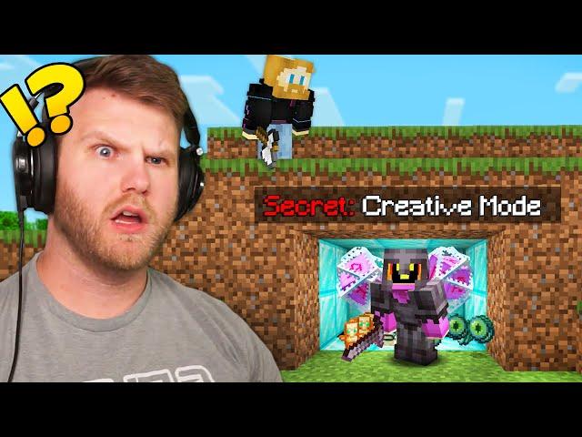 Minecraft Manhunt But I Secretly Have Creative Mode!