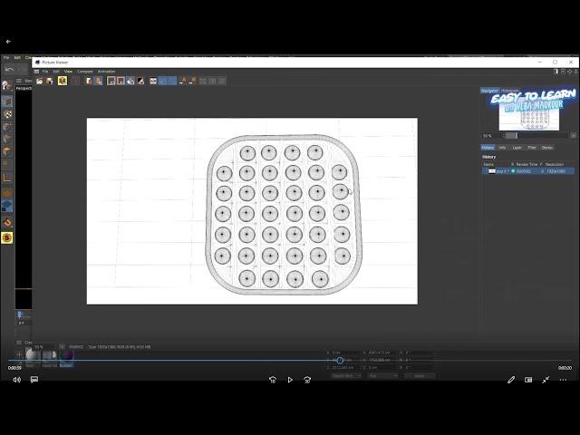 Easy way to render wireframe in #cinema4d