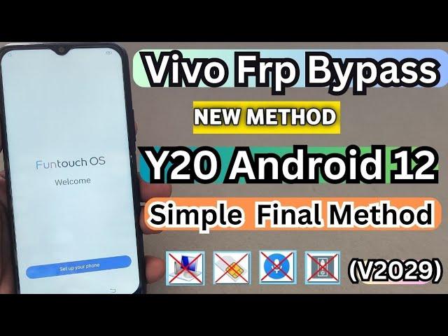 Vivo Y20 Frp Bypass 2023 Or Reset Google Account Lock Android 12 | Without PC | All Vivo Frp Bypass