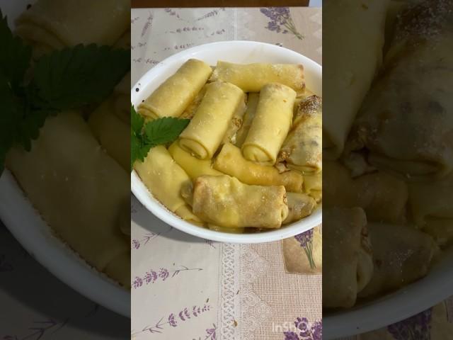 Млинці з сиром та кокосом в духовці #рецепт #food #українськийблогер #cooking