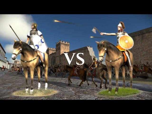 ROME TOTAL WAR REMASTERED: Long Shield Cavalry VS Head Hunting Maidens