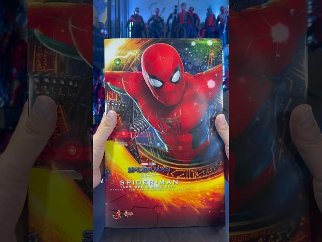 [ASMR UNBOXING] Hot Toys Spider-Man New Red and Blue Suit #shorts #unboxing #asmr