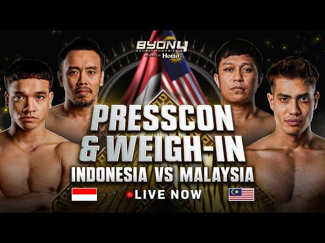 INDONESIA VS MALAYSIA! WEIGH IN & PRESS CONFERENCE BYON COMBAT SHOWBIZ VOL. 4!