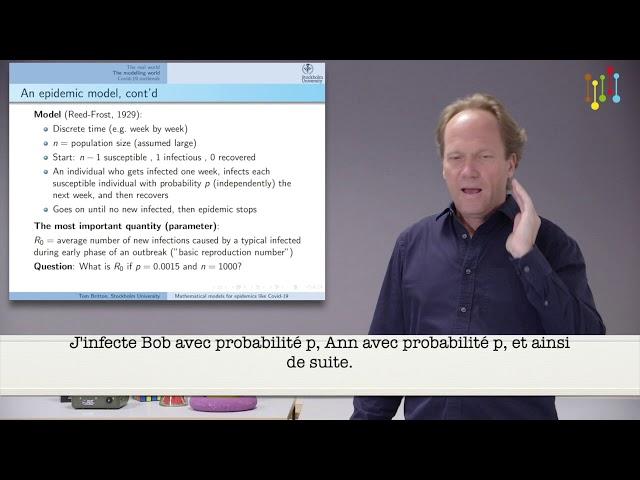 Les mathématiques de l'épidémie de coronavirus - conférence de Tom Britton (université de Stockholm)