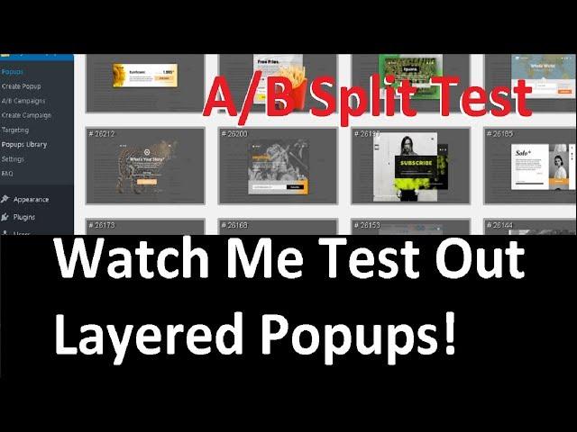 Best Optin Form A/B Split Test POPUP Wordpress Plugin | Layered Popups Review