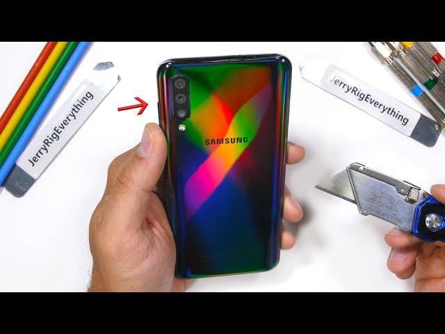 Galaxy A50 Durability Test! - is the Plastic Samsung Phone durable?