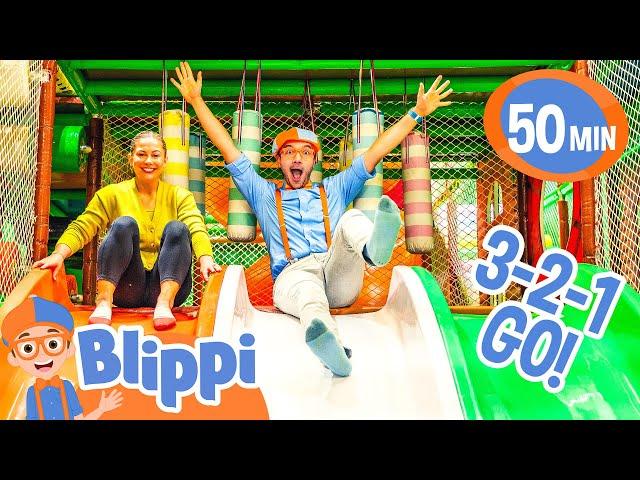 Play with Blippi and Shawn Johnson at the Indoor Playground! Healthy Habits for Kids