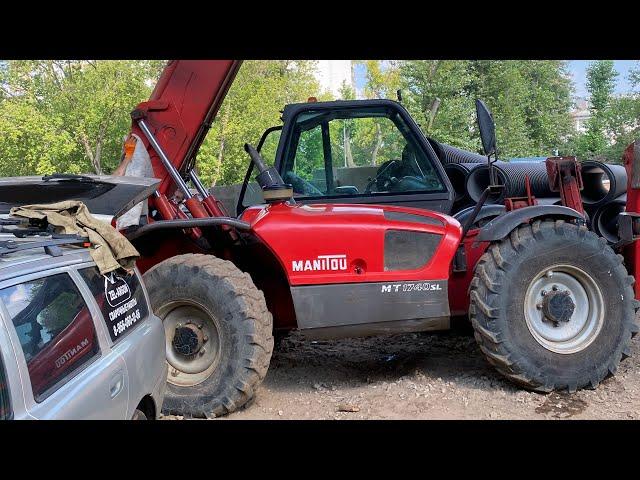 Ремонт стрелы погрузчика MANITOU на выезде.