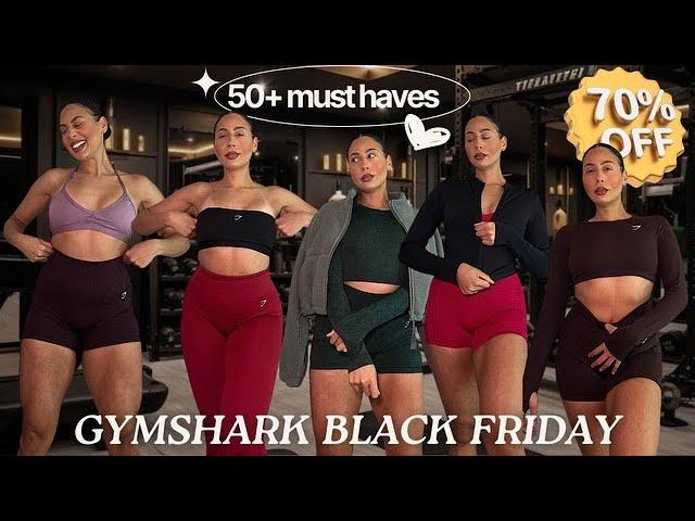 HUGE GYMSHARK BLACK FRIDAY 2024 HAUL ️ | 50+ MUST HAVE ITEMS | 70% OFF SALE TRY ON!!