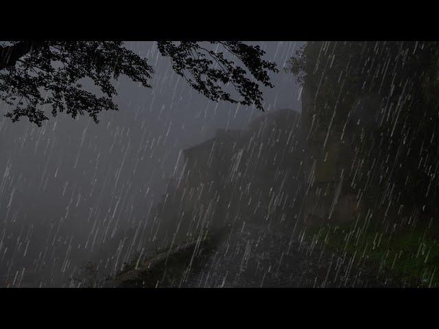 Sleep Easily In Under 3 Minutes - The Sound Of Rain And Thunder In A Foggy Forest At Night