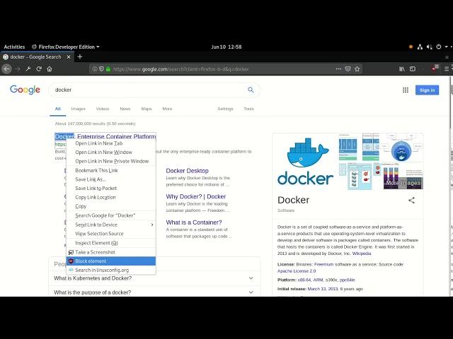 Search on LinuxConfig.org - Firefox Extension