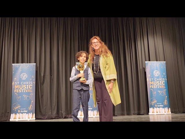 Rayyan BinZaiman Wins Music Level-2 Trophy  at St. Christopher's Music Festival 2024 Grand Final