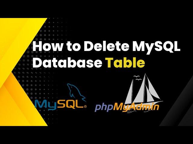 How to Delete MySQL Database Tables in phpMyAdmin | Tutorial 2022