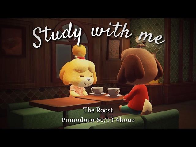 Rainy Day at "The Roost" Pomodoro 50/10⏰4H | STUDY WITH BREWSTER/ In-Game Ambience/ Study with me