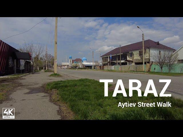 Taraz, Kazahstan, Aytiev Street 4K Walk