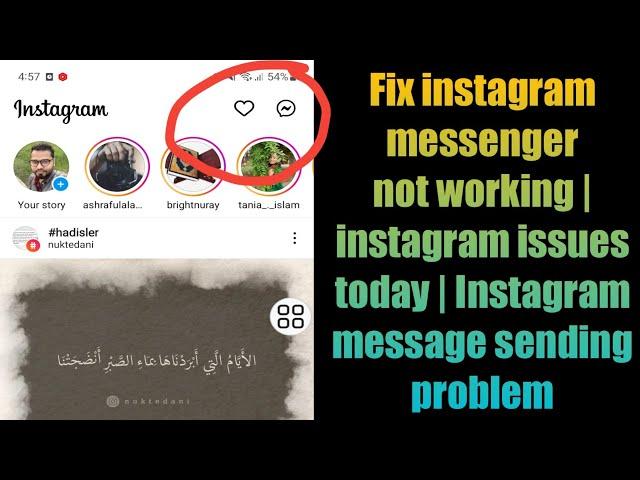 Fix instagram messenger not working | instagram issues today | Instagram message sending problem