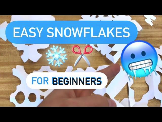 How to Make SNOWFLAKES for Kids - Easy 4 Beginners with Cutting Ideas! #snowflakes #mrschuettesart