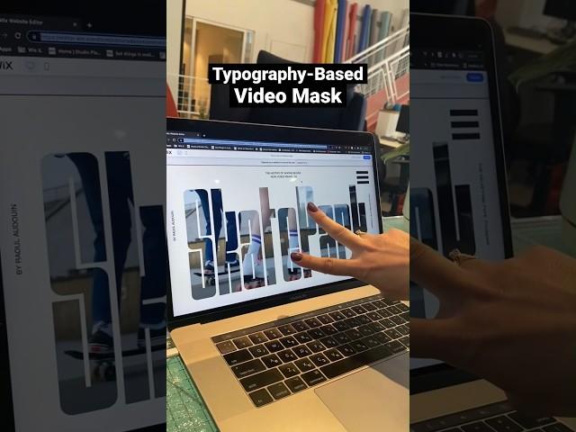 Add a typography based video mask to your arsenal  #webdesigntips #webdesigntutorial #wix #shorts