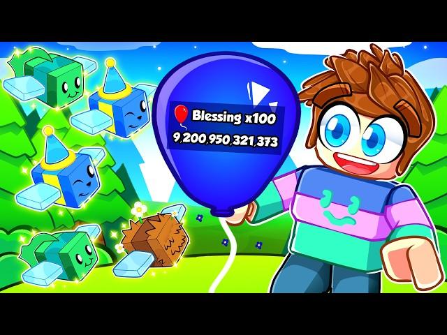 MY BEST BLUE HIVE BOOST! (100x Balloon Blessing in BEESMAS?!) (Bee Swarm Simulator)