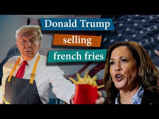 Why is Donald Trump selling french fries?  #sikhoiq365   #donaldtrump #kamalaharris #usaelections