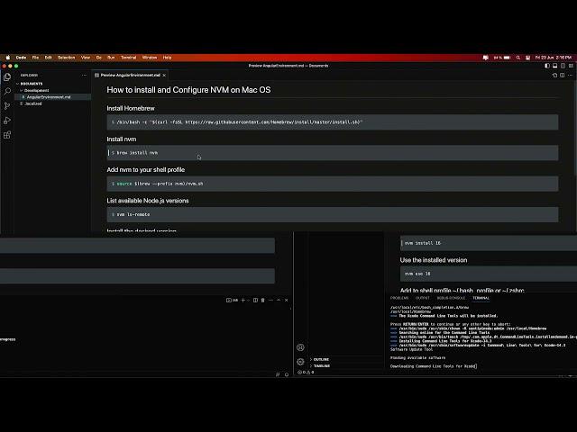 How to install and configure NVM on MacOS
