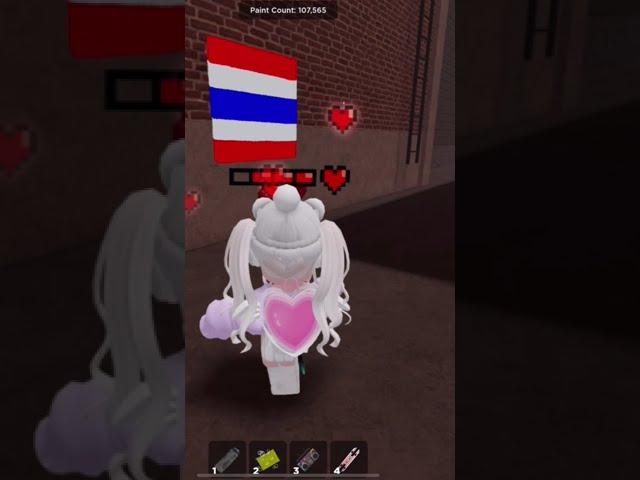 Drawing Thailand  Flag and coming back 5 mins later OMG!  #roblox #robloxspraypaint  #thailand