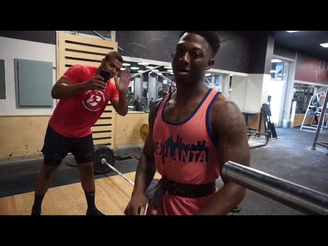 TWEEZY GYM VLOG 2 MAX DEADLIFT 585 POUNDS!!! 